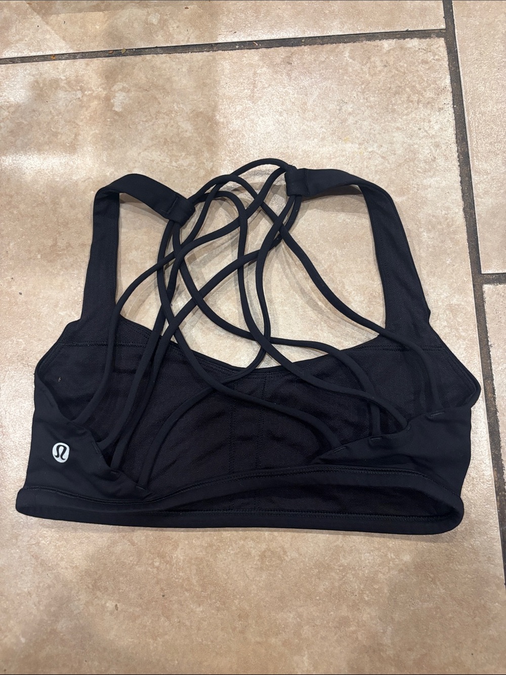 Lululemon Black Free to Be Wild Racerback Logo Bra